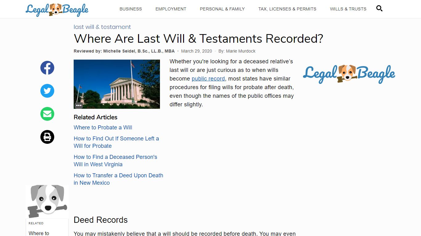 Where Are Last Will & Testaments Recorded? | Legal Beagle